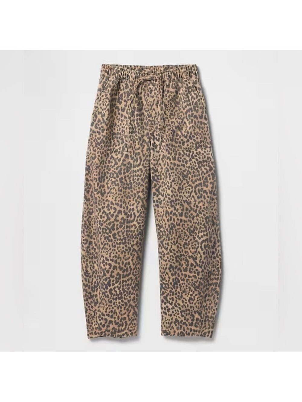 Gap BoHo Leopard Animal Print Pull-On Barrel Denim Jeans NWT SP Mid-rise Grunge - Picture 5 of 6